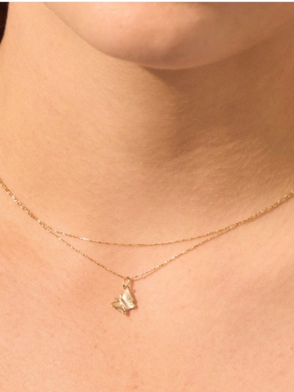 Catbird Gold Butterfly Charm Pendant